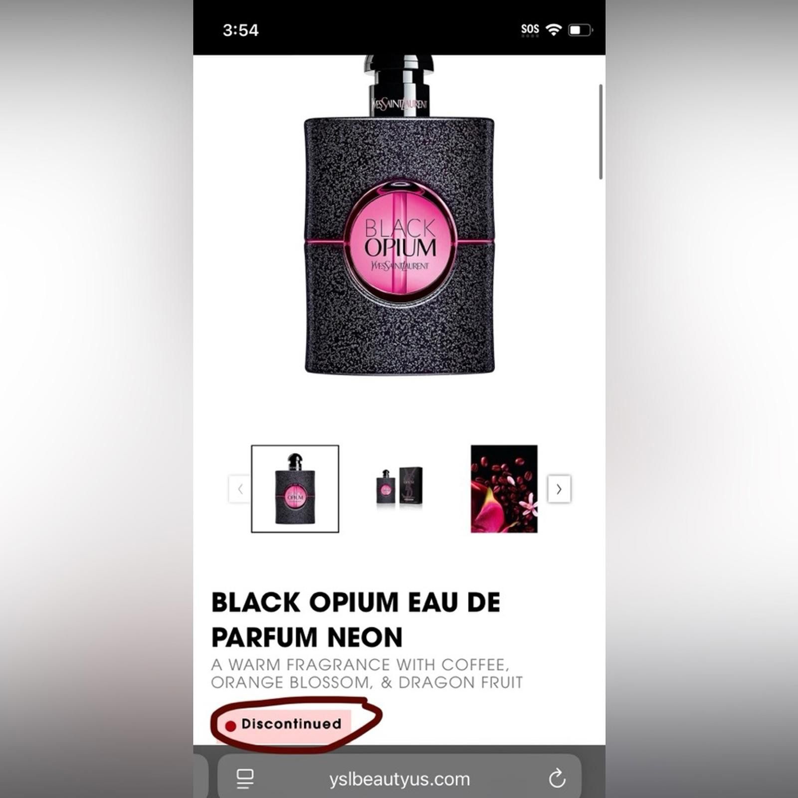 Yves Saint Laurent NIB Discontinued YSL BLACK OPIUM EAU DE PARFUM NEON 2.5fl oz Size ONE SIZE - 2 Thumbnail