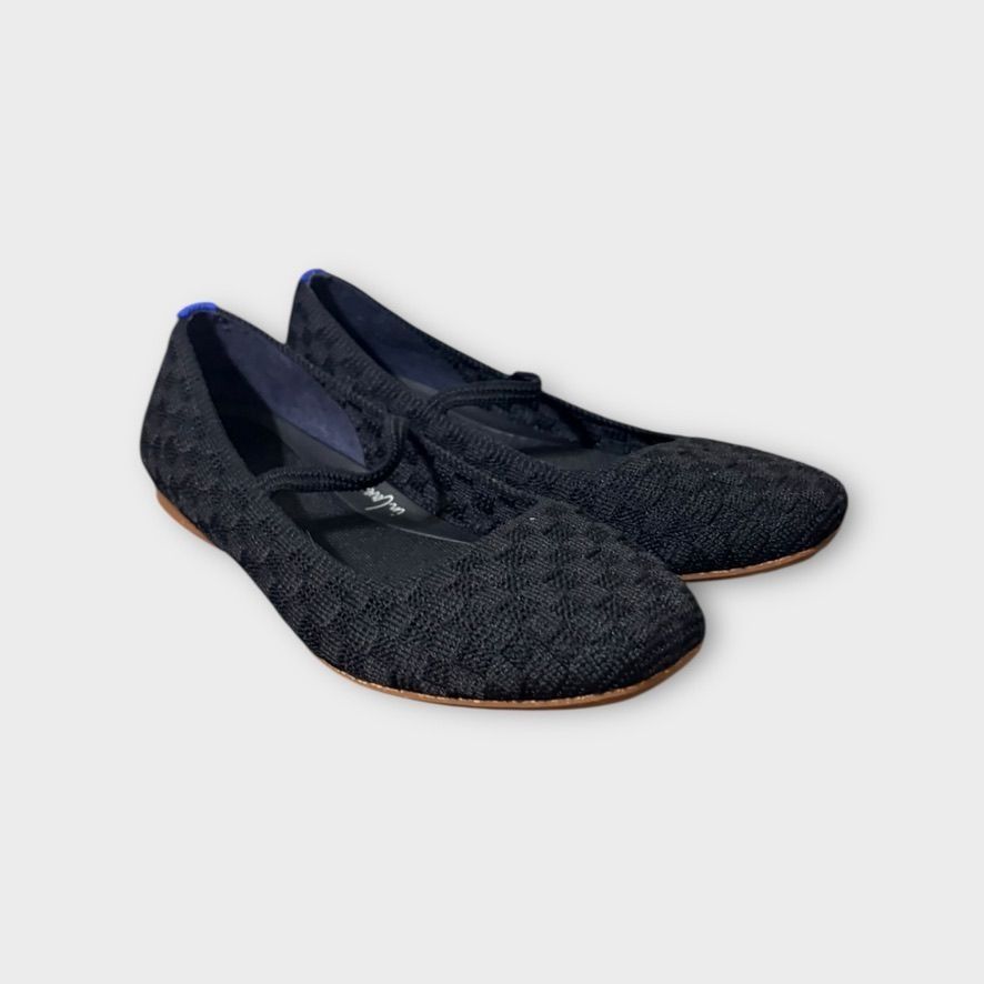 Rothy's Rothy’s The Max Square Mary Jane 5.5 Black Sand Geometric EU Size US 5.5 / IT 35.5 - 5 Thumbnail