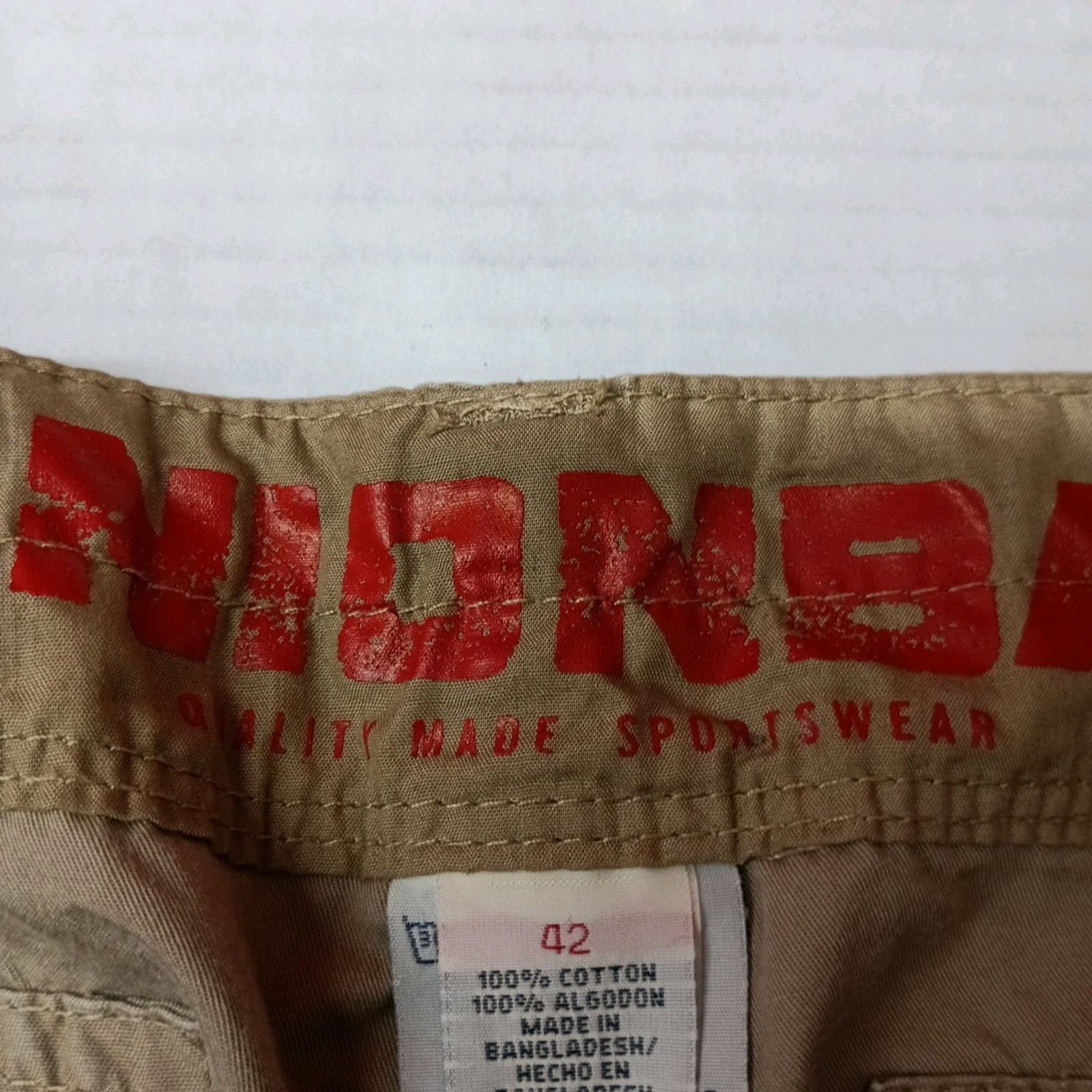 UNIONBAY Unionbay Men's Cargo Shorts Size 42 Beige 100% Cotton Size US 42 / EU 58 - 3 Thumbnail