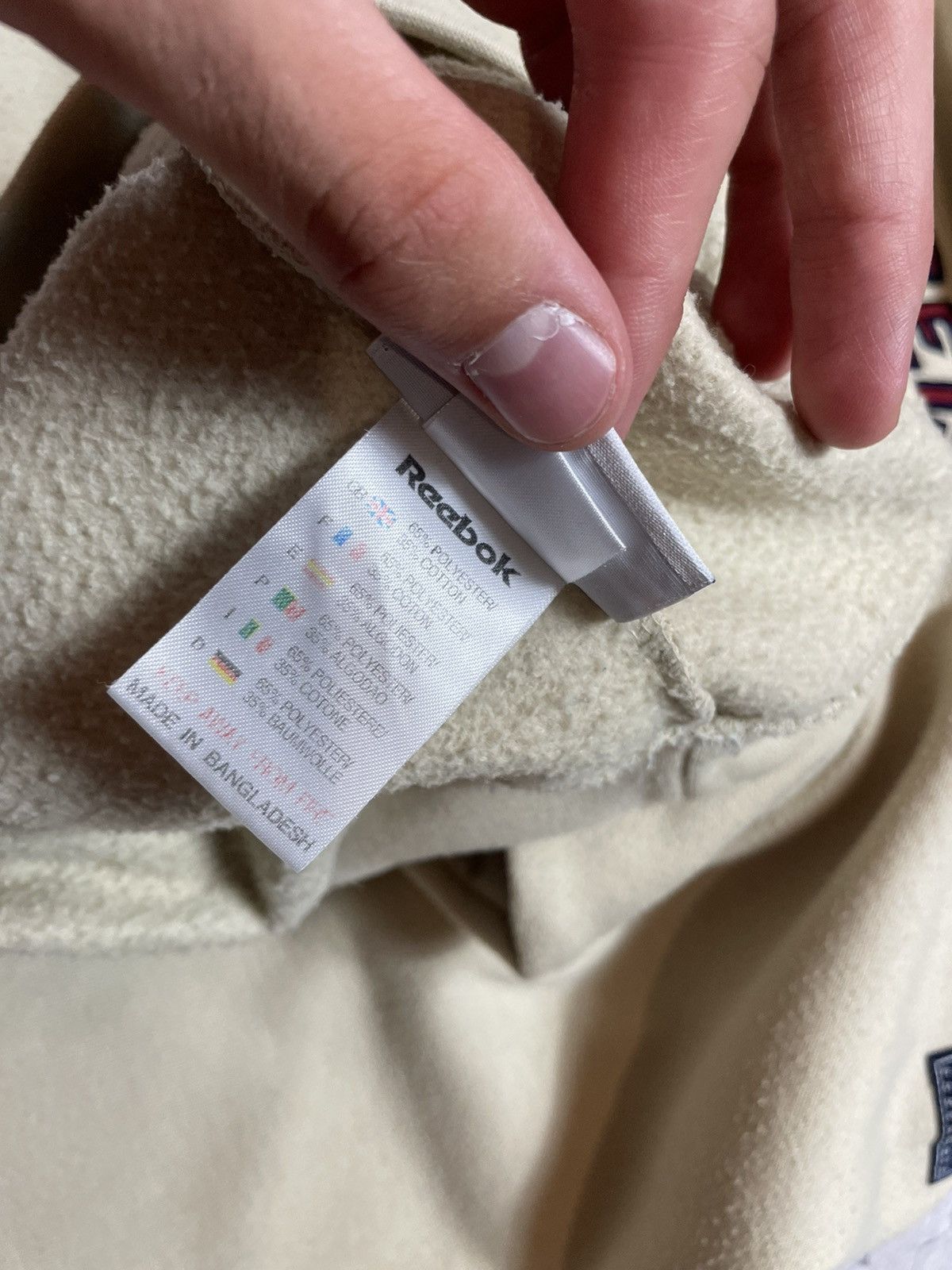Reebok Vintage Cream Baggy Reebok Big Logo Sweatshirt Y2K Size US M / EU 48-50 / 2 - 10 Thumbnail