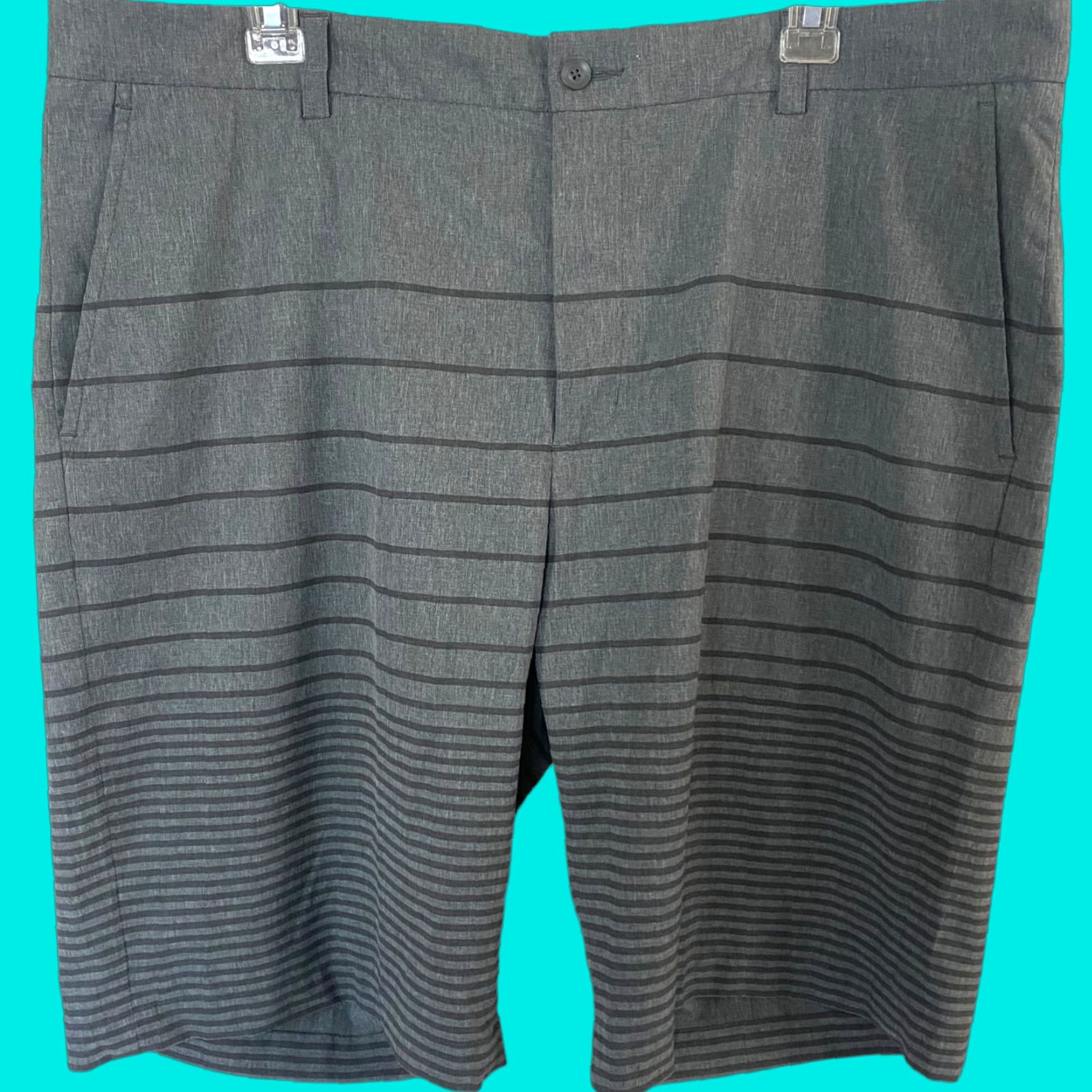 Vintage Slazenger Golf Hybrid Shorts Mens 38 Gray Striped Performance Stretch Pockets Size US 38 / EU 54 - 1 Thumbnail