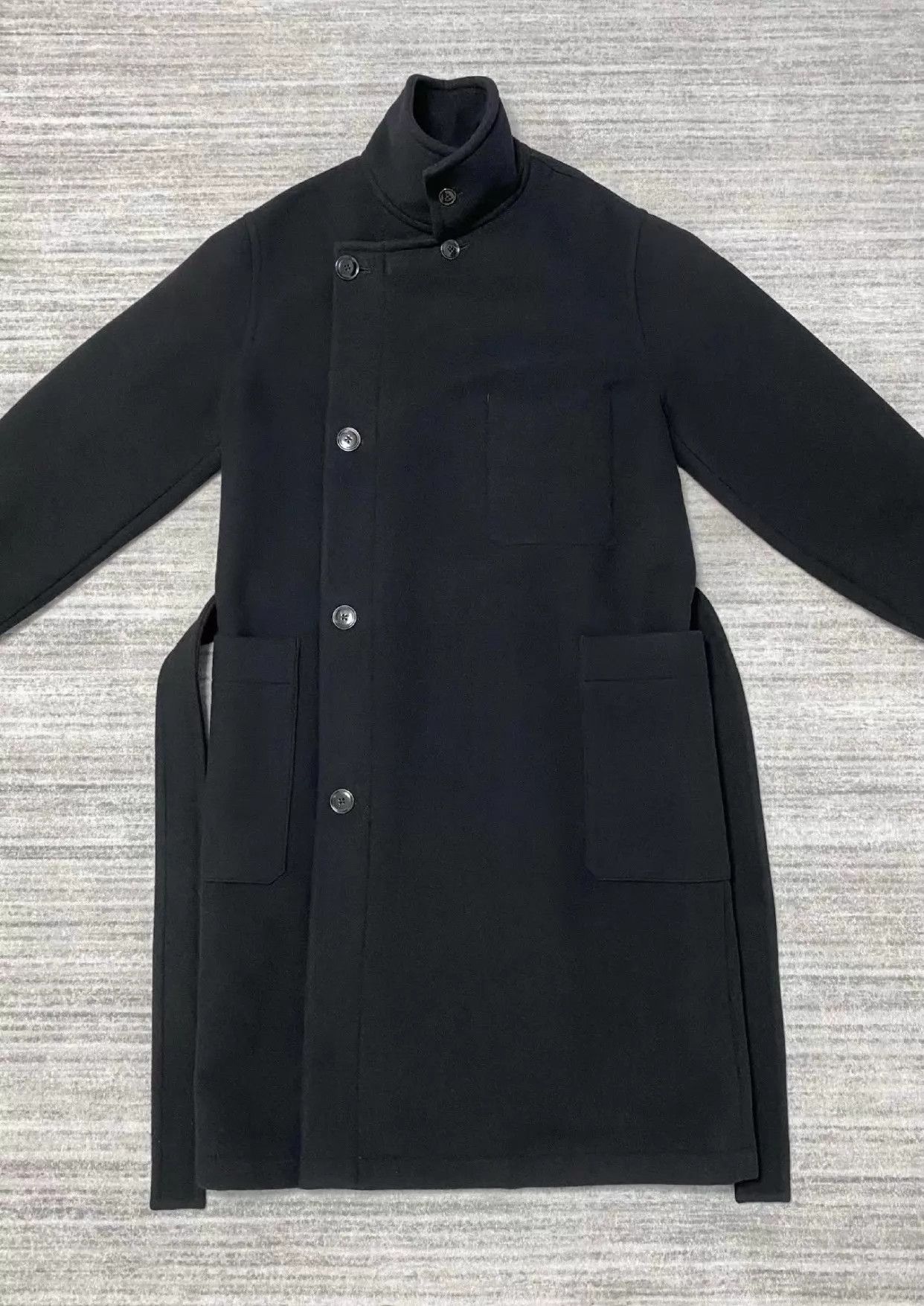 Lemaire Lemaire Warp Coat Black Wool Long XS Size US XS / EU 42 / 0 - 2 Thumbnail
