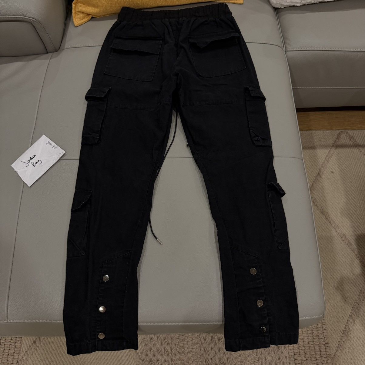 Richie Le Collection Richie Le Cargo Pants 1.0 size Medium black Used Size US 32 / EU 48 - 4 Thumbnail