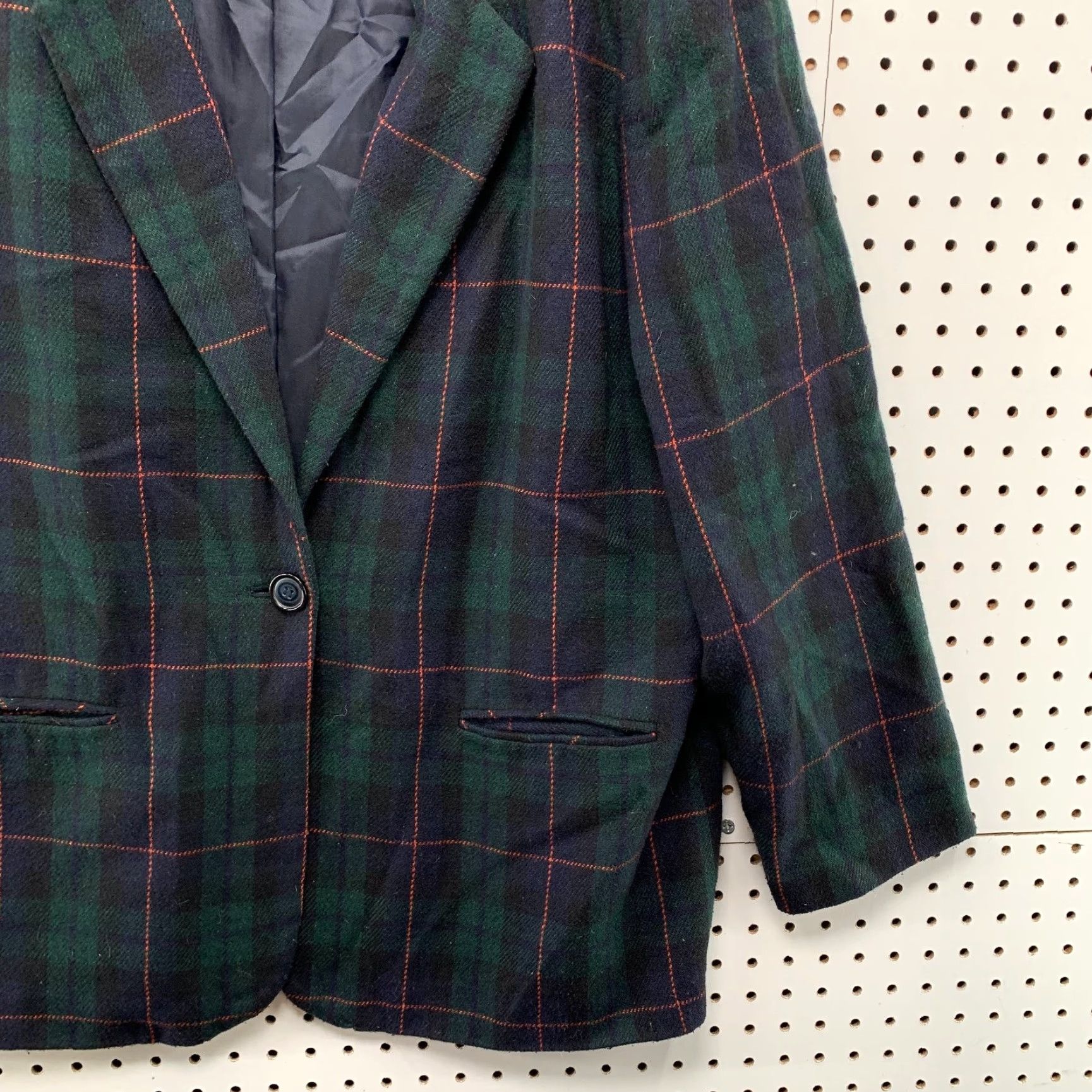Vintage VINTAGE Sag Harbor Blazer Wool Plaid Green Womens Size 18 Jacket Single-Breasted Notch Lapel Dressy Business Casual 1 Piece Size XXL / US 16-18 / IT 52-54 - 6 Thumbnail