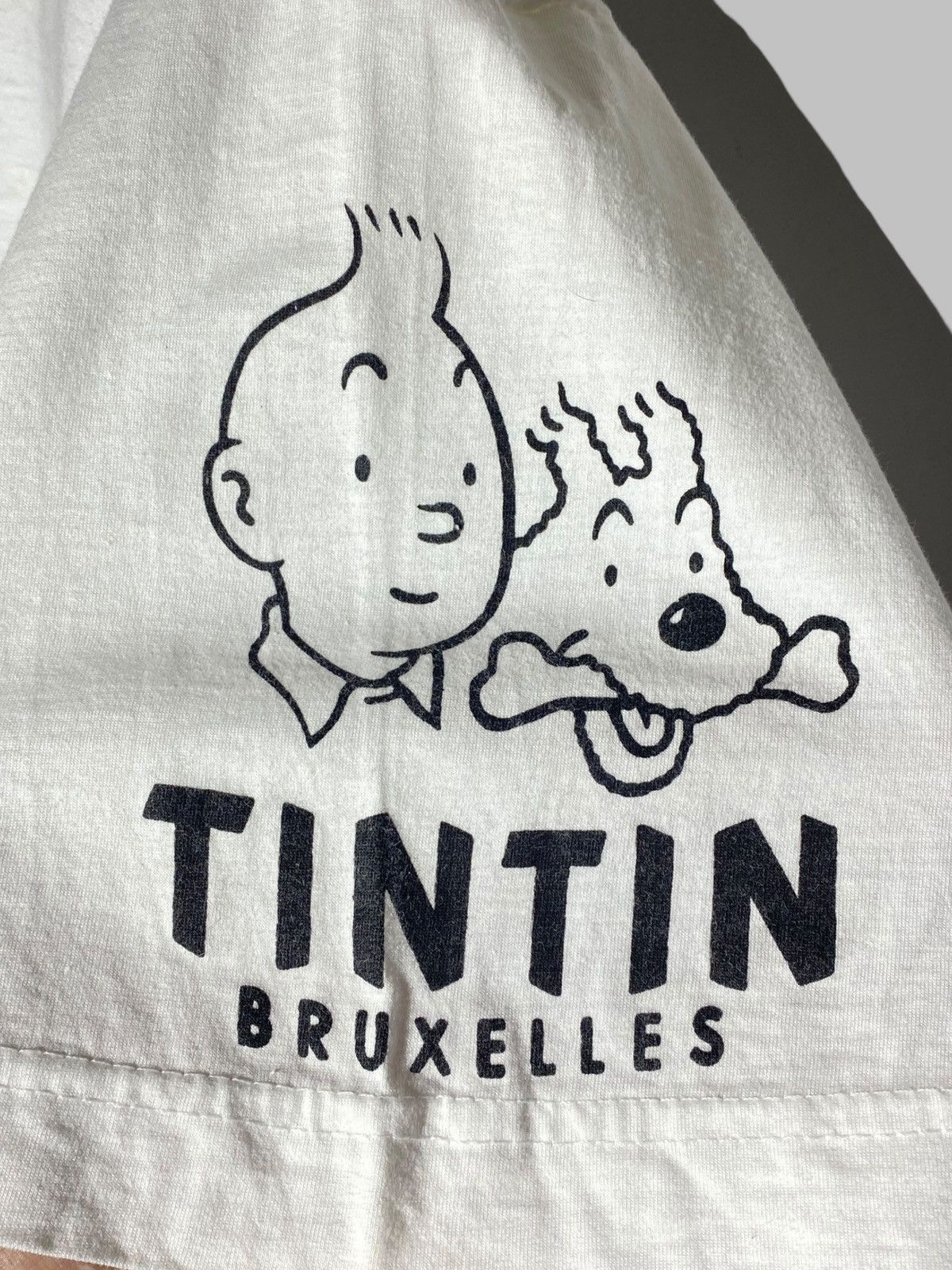 Cartoon Network 🔥 90s TINTIN SHOOTING STAR TEE BIG MUSHROOM RARE GRAPHIC Size US XL / EU 56 / 4 - 10 Thumbnail