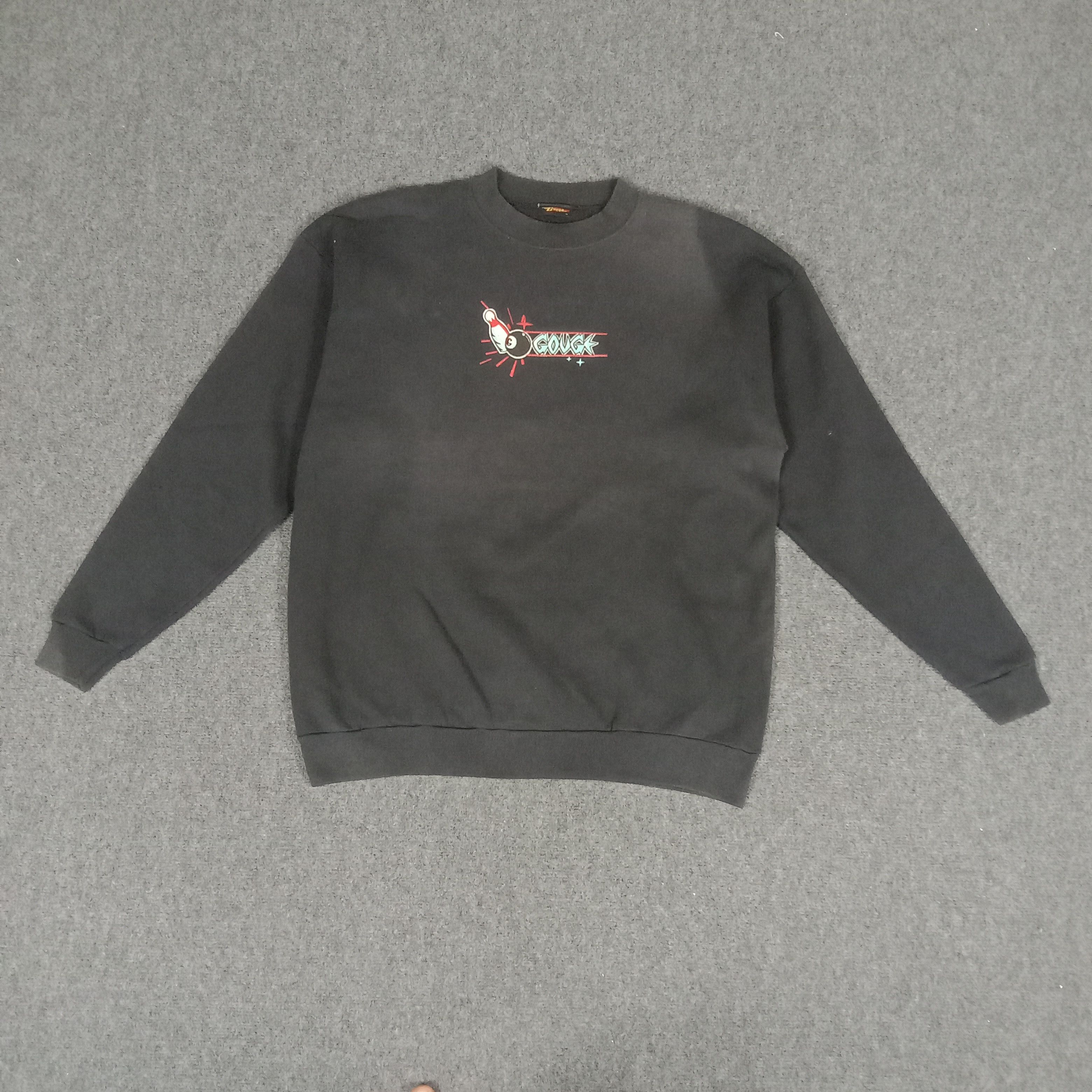 Vintage Gouge Streetwear Style Bowling Design Sweatshirt Size US L / EU 52-54 / 3 - 3 Thumbnail