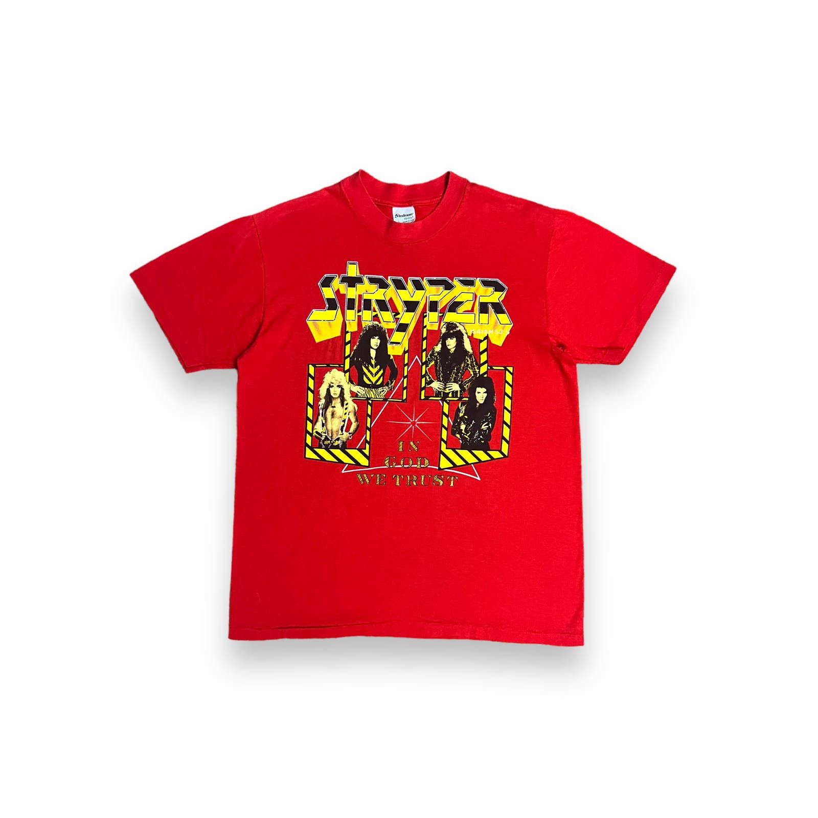image of Band Tees x Vintage Stryper Metal Band T-Shirt in Red, Men's (Size Large)