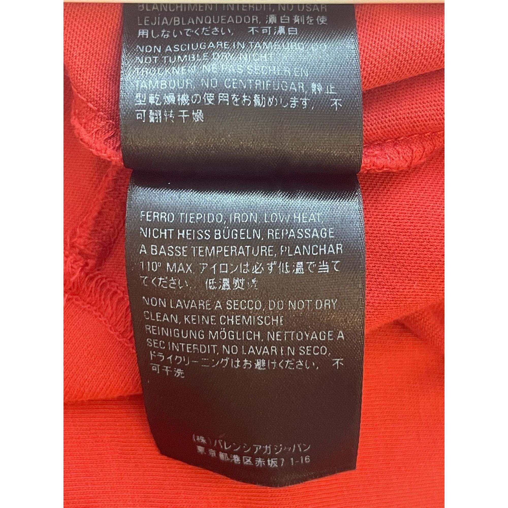 Balenciaga Balenciaga Red Logo T-Shirt XS Cotton Crewneck Short Sleeve Size XS / US 0-2 / IT 36-38 - 7 Thumbnail