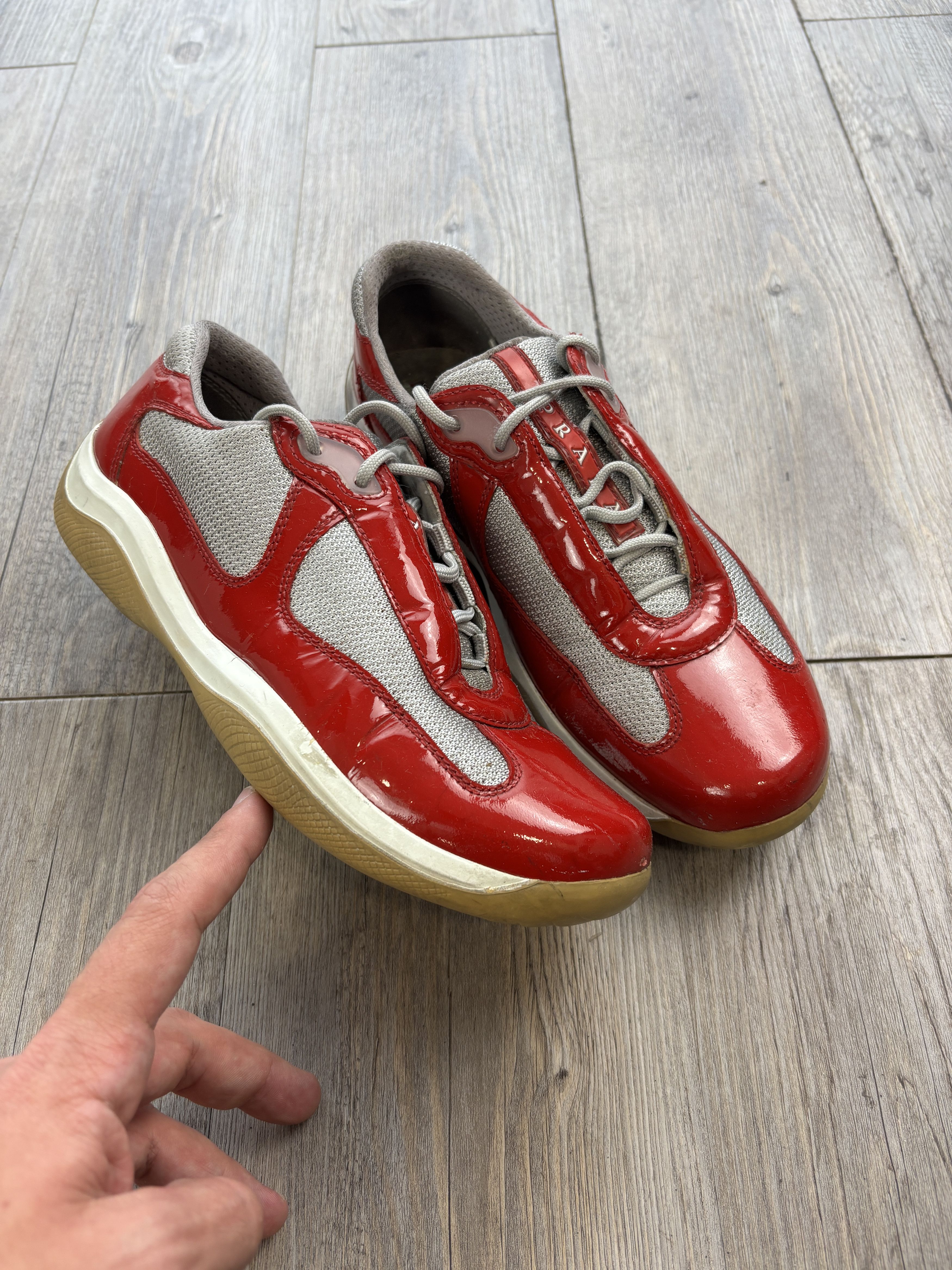Prada Prada Red American Cup Sneaker Size 36.5 | Grailed