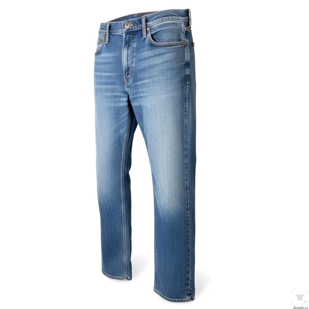 Levi's Levi's 513 Jeans Mens 32x32 Blue Light Wash Slim Straight Stretch Denim Zip Fly Size US 32 / EU 48 - 2 Thumbnail