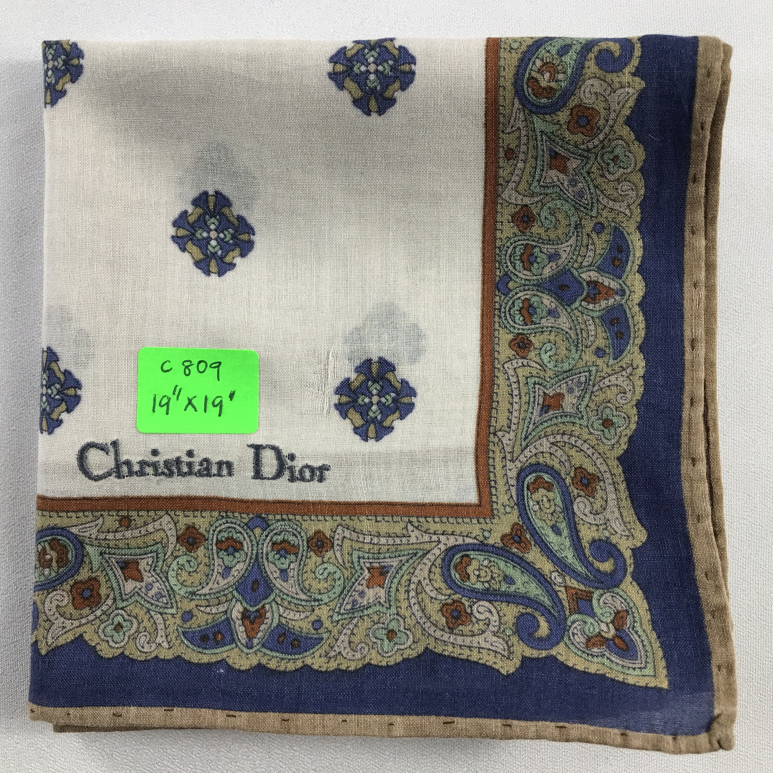 Vintage CHrisTIan DIOr Handkerchief / Bandana / Neckerchief C809 Size ONE SIZE - 7 Thumbnail