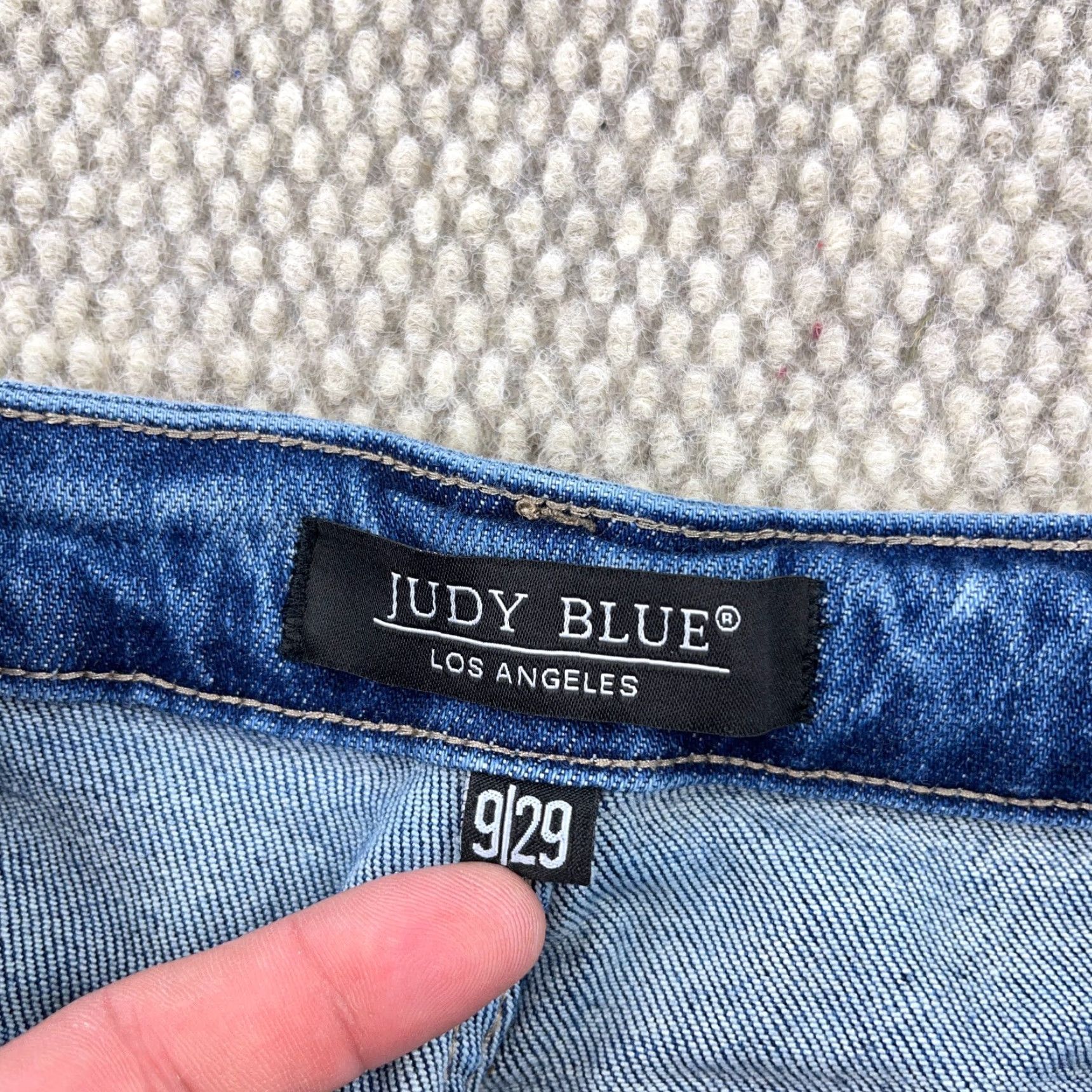 Vintage Judy Blue Jeans Women 9 29 Straight Fit Blue Distressed Distressed High Rise Jeans Regular Waist Non-Vintage Vintage: No Size 29" - 4 Thumbnail