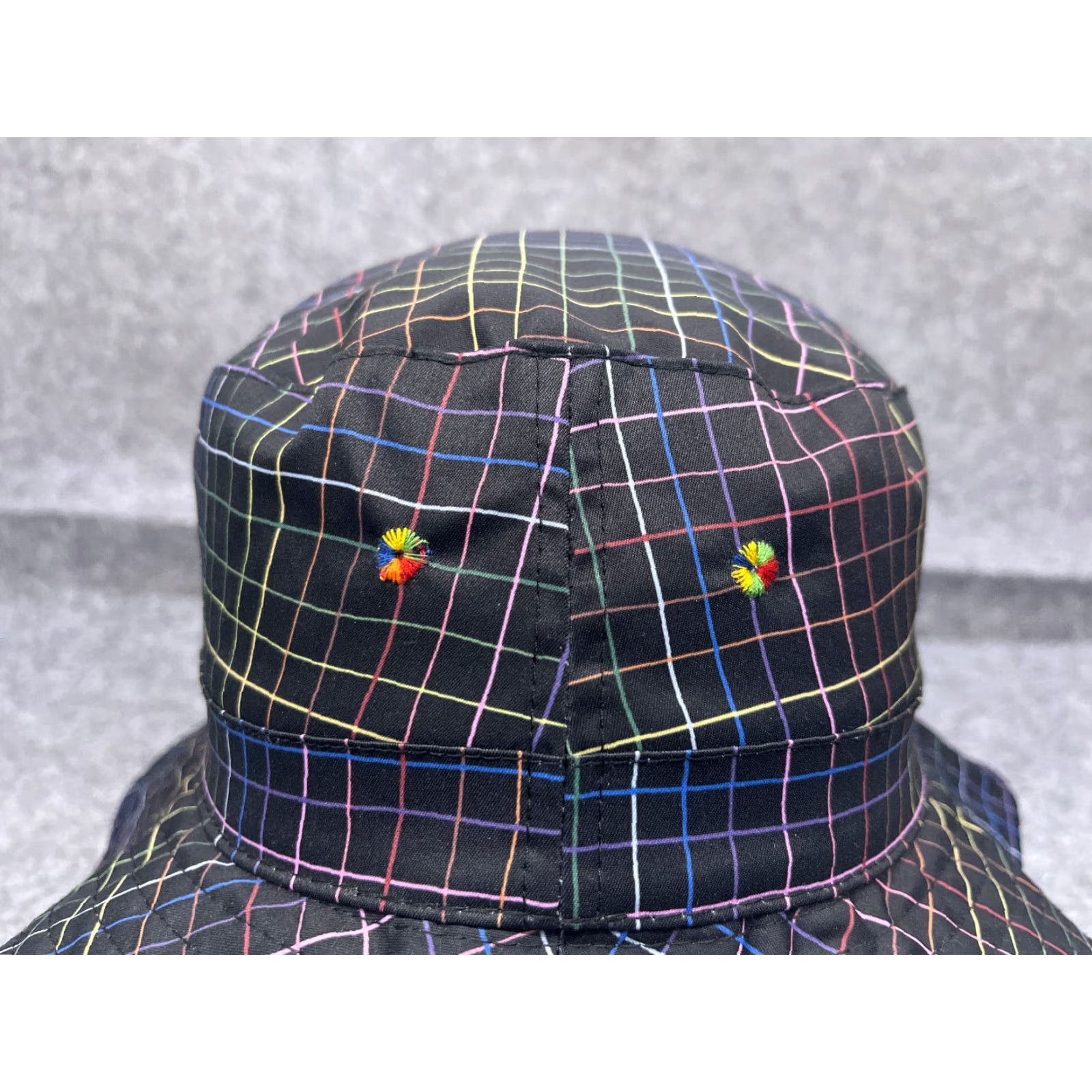 Vintage Target Bucket Hat Adult One Size Black 100% Polyester Pinstripe Beach Camp Hat/Caps Travel Outdoor Lightweight Unisex Adults Size ONE SIZE - 2 Thumbnail