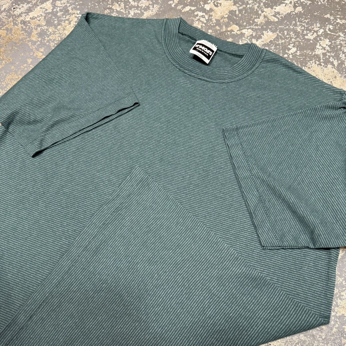 Vintage Vintage Images Green Stripe Striped 80s Tshirt Size US L / EU 52-54 / 3 - 5 Thumbnail
