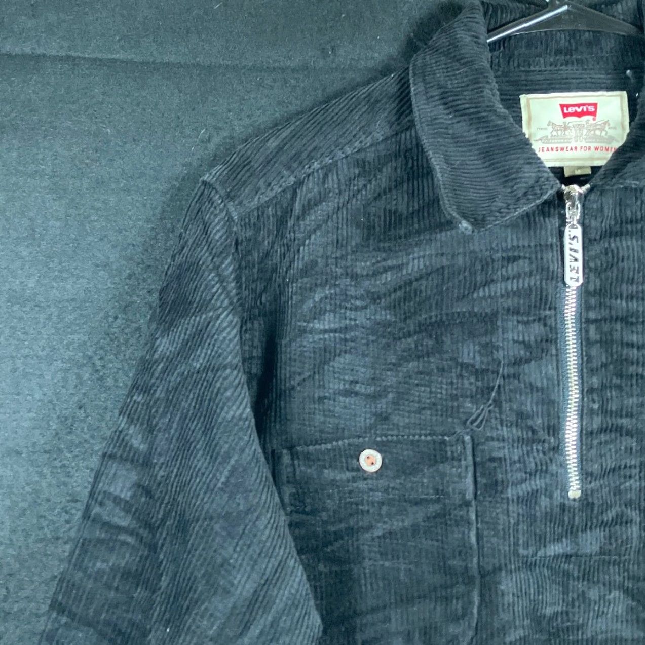 Levi's Levis Womens Jacket Black Corduroy Pull Over 1/4 Zip Collared Long Sleeve M Size M / US 6-8 / IT 42-44 - 4 Thumbnail