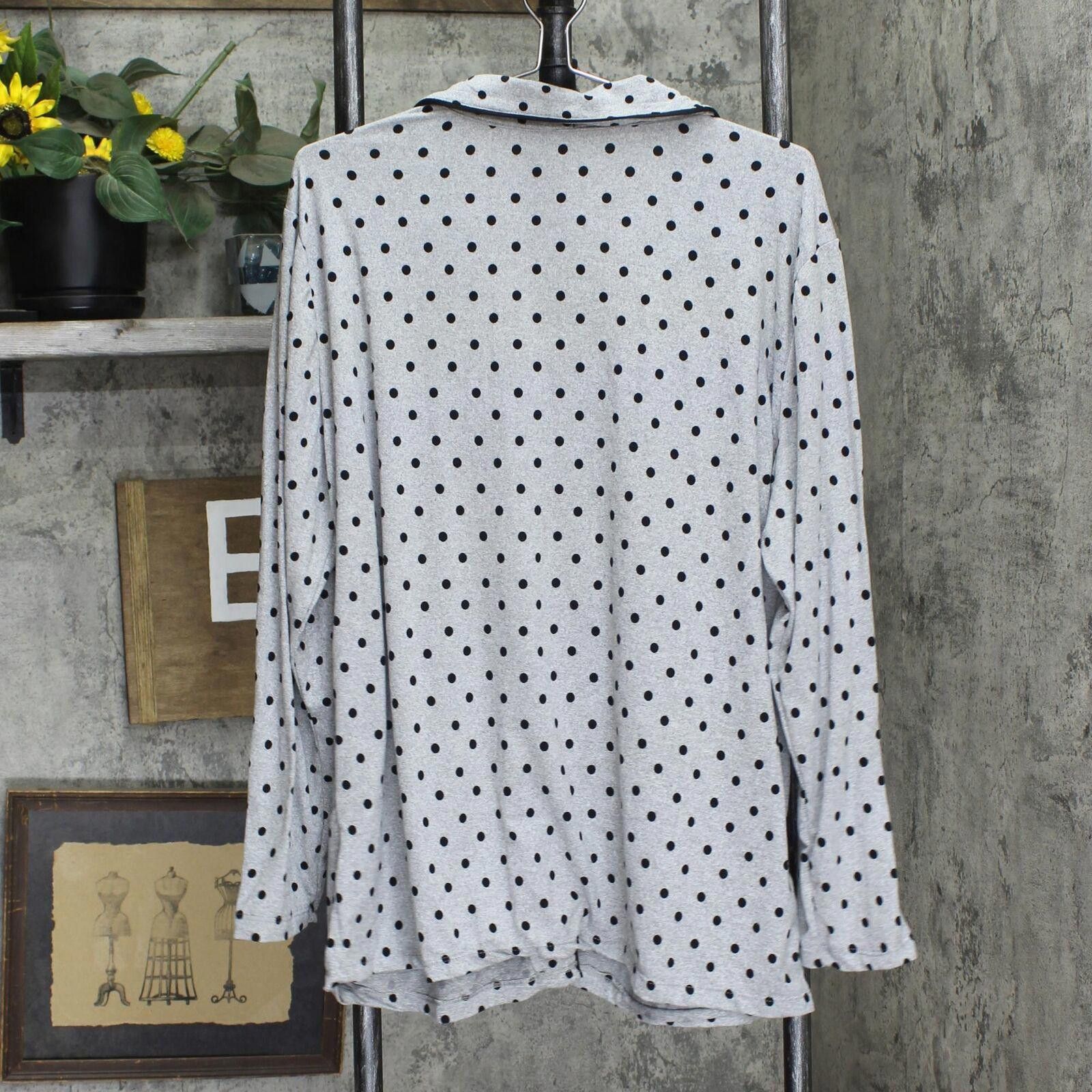 Voodoo Tactical Tart Dot Pajama Shirt Top 166ffe31169cc4 Gray / Black 2X Size XXL / US 16-18 / IT 52-54 - 2 Thumbnail