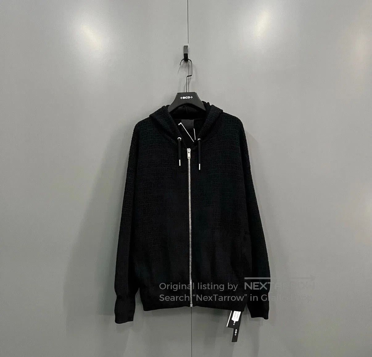 Givenchy Black Zip-Up Textured Hoodie. Size US M / EU 48-50 / 2 - 1 Thumbnail