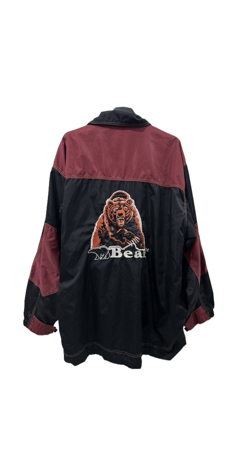 Image of Vintage 90’S Bear Usa Big Embroid Bear Zipper Jacket in Black, Men's (Size XL)