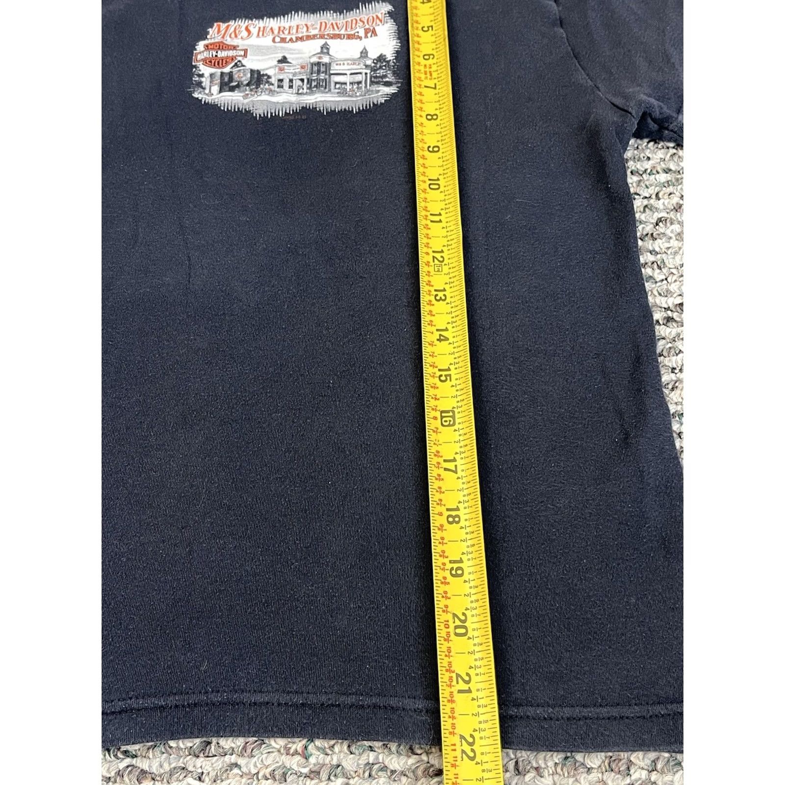 Harley Davidson VINTAGE Harley Davidson Shirt Womans L Black Motorcycle Riding Pennsylvania Short Sleeve Size L / US 10 / IT 46 - 8 Thumbnail