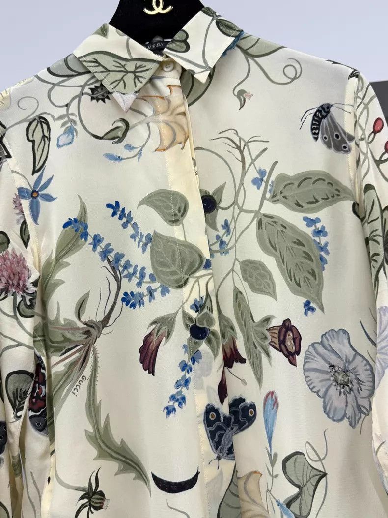 Gucci Gucci Silk printed shirt Size XS / US 0-2 / IT 36-38 - 2 Thumbnail