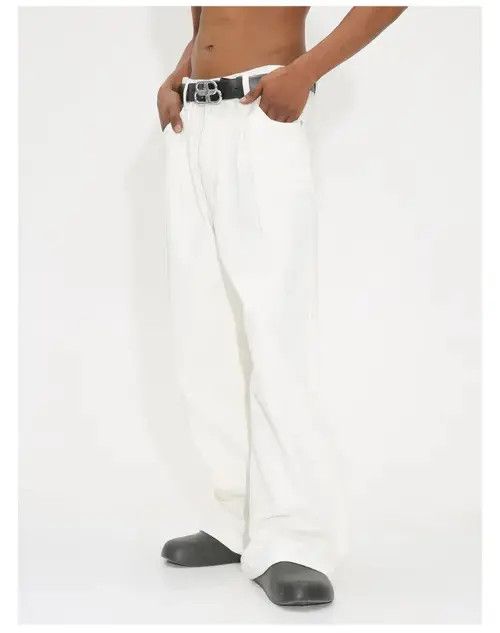 Jean White Baggy Denim Jeans Size US 30 / EU 46 - 5 Thumbnail