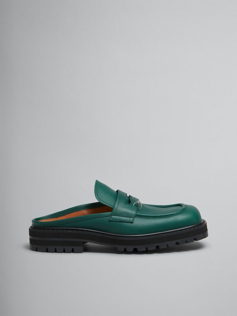 o1w1db11225 Piercing 2.0 Chunky Sabot Loafer in Green