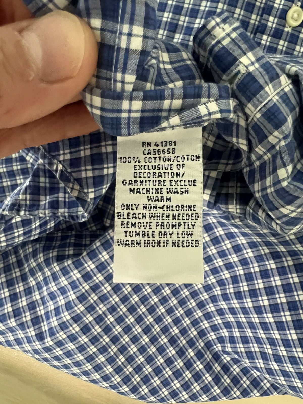 Polo Ralph Lauren Polo Ralph Lauren Short Sleeve Sz M Blue And White Checked Size US M / EU 48-50 / 2 - 8 Thumbnail