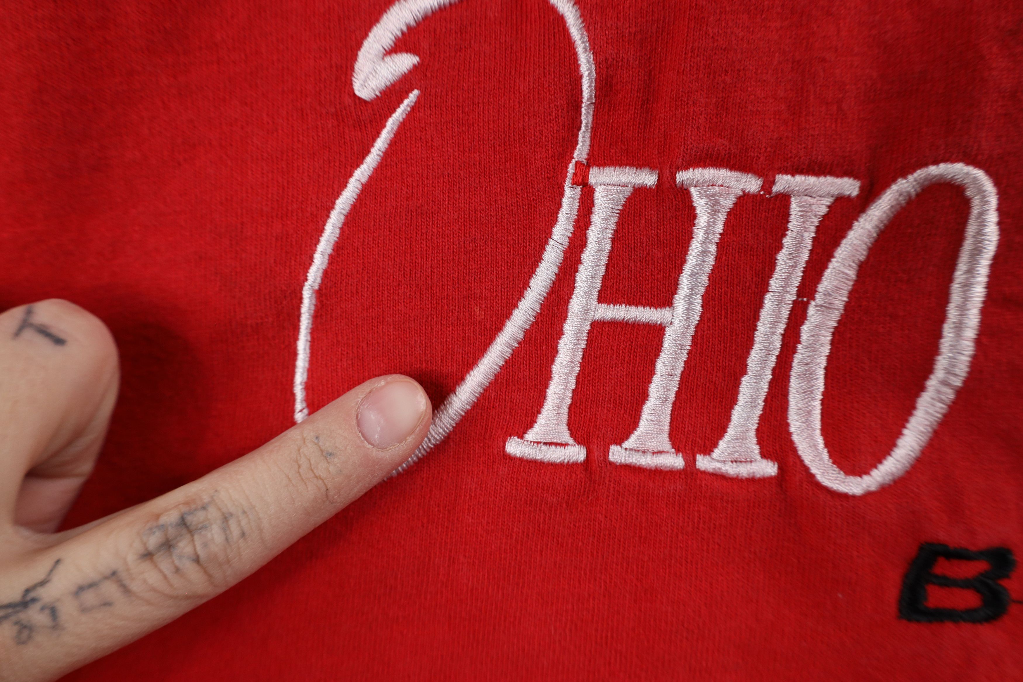 Vintage Vintage 90s Spell Out Ohio State University T-Shirt Red Size US XL / EU 56 / 4 - 8 Thumbnail