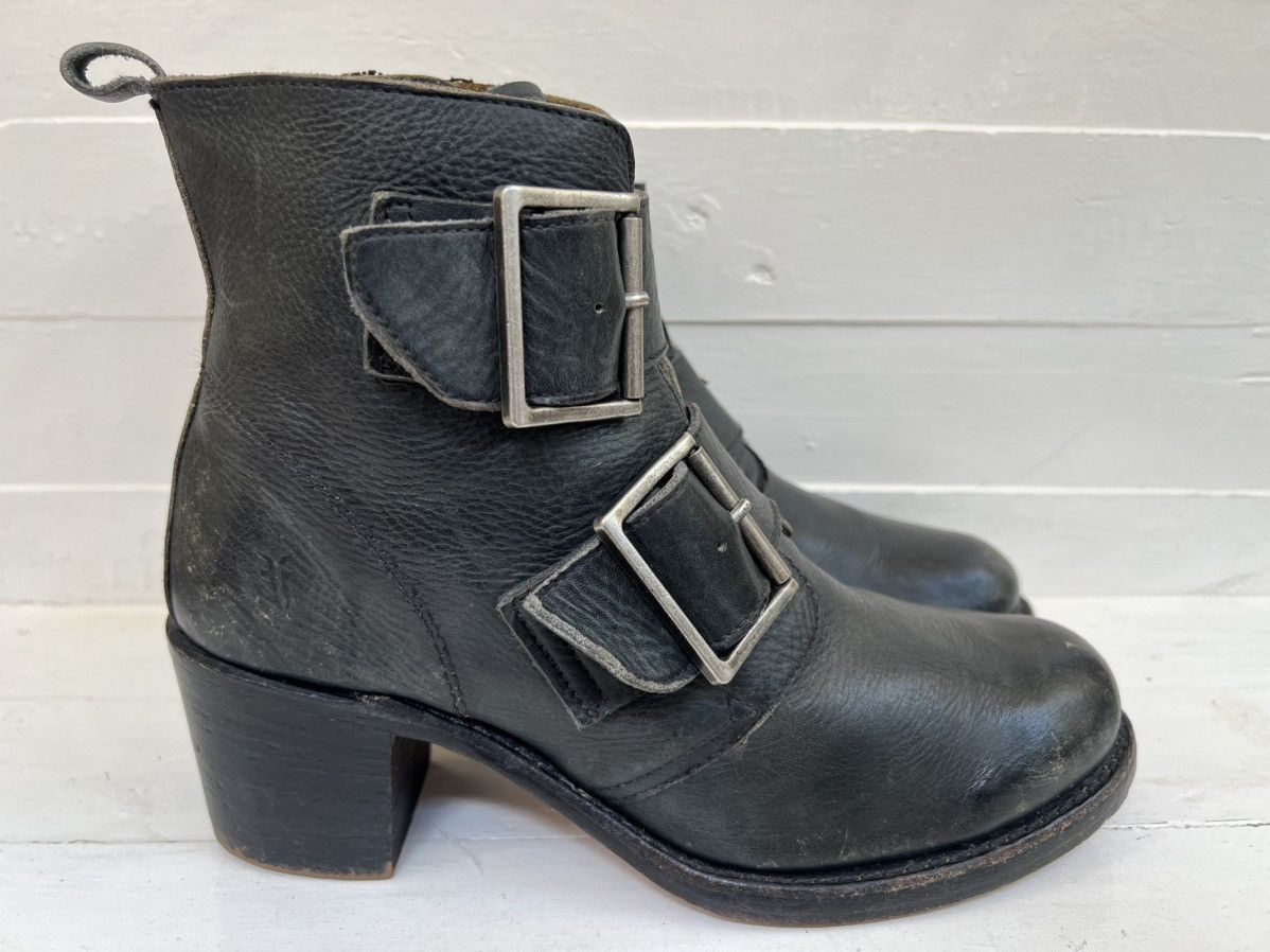 Frye Frye Sabrina Double Buckle Fatigue Leather Made In USA Boots Size US 9.5 / IT 39.5 - 6 Thumbnail