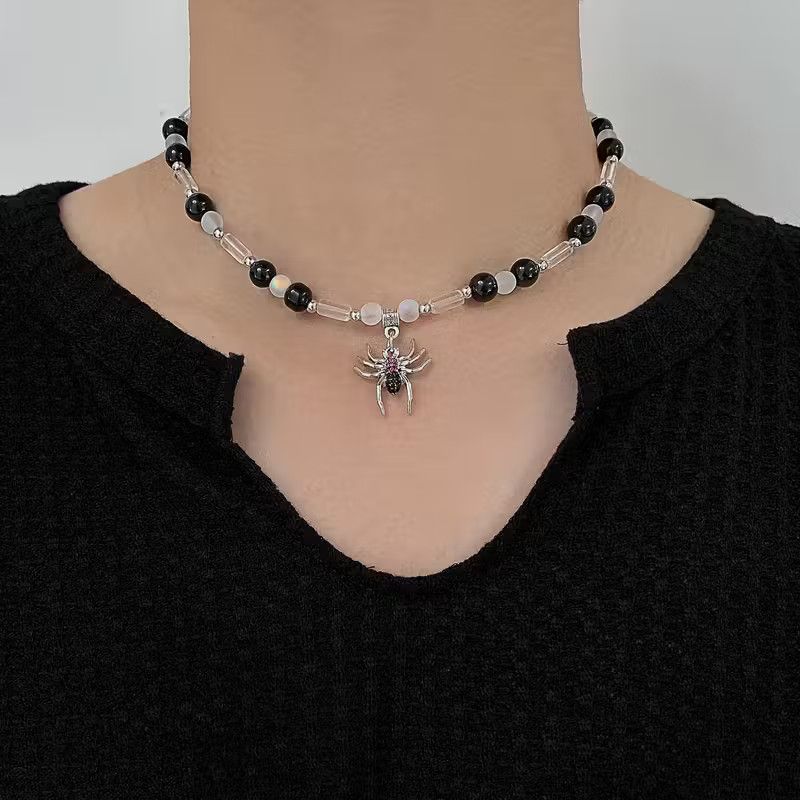 Chain × Cuban Link Chain × Diamond Pendant Spider Pendant Necklace ...