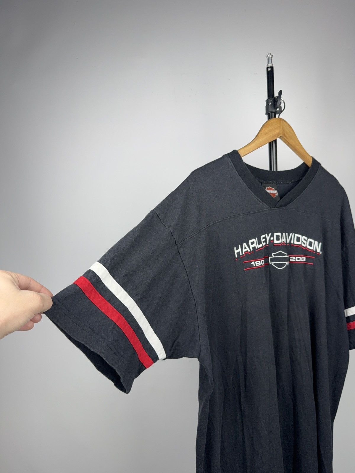 Harley Davidson Harley-Davidson NEW YORK CITY V-Neck T-Shirt Made USA 2XL Size US XXL / EU 58 / 5 - 4 Thumbnail