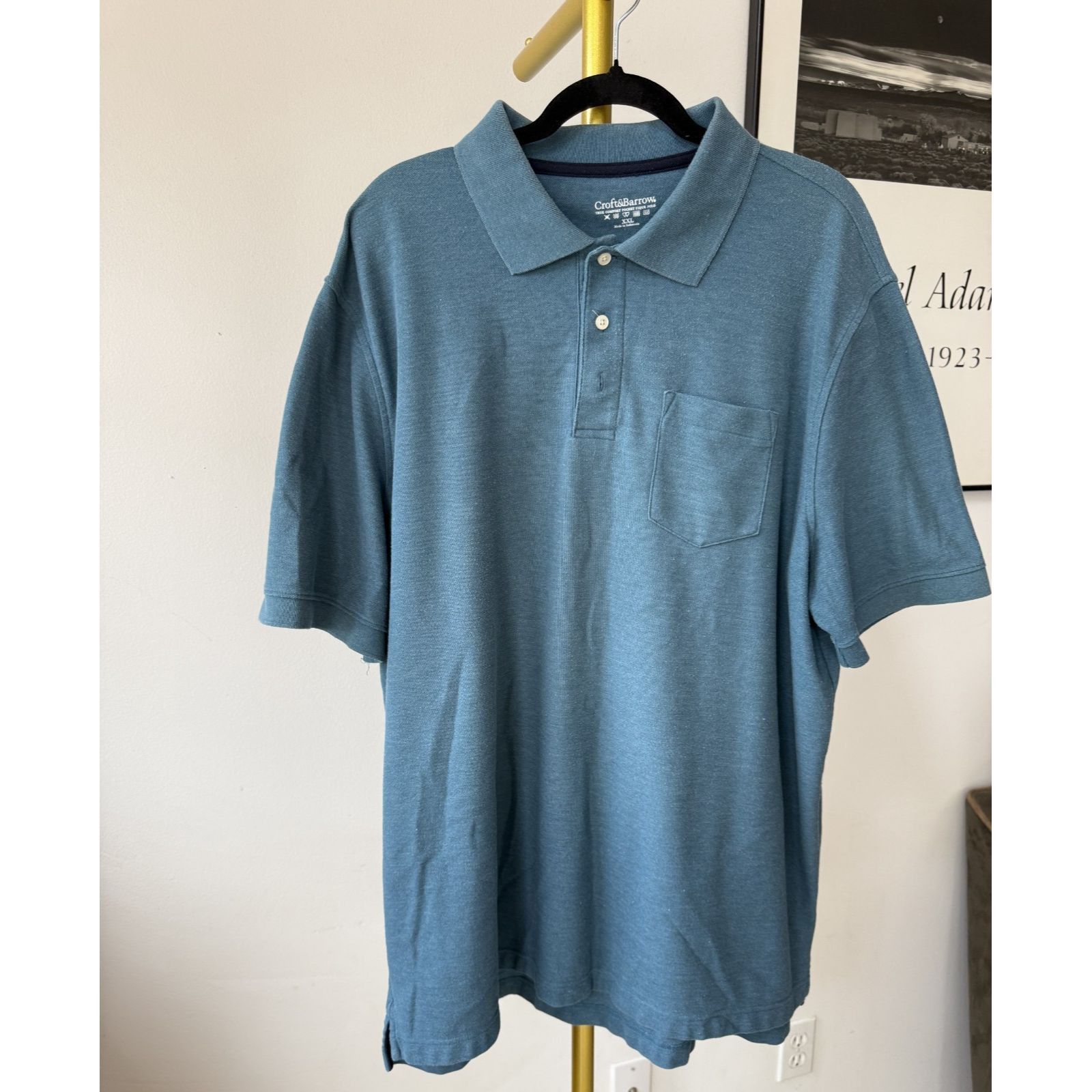 Croft & Barrow Croft & Barrow Mens XXL Blue Polo Shirt Pique True Comfort Size US XXL / EU 58 / 5 - 1 Thumbnail