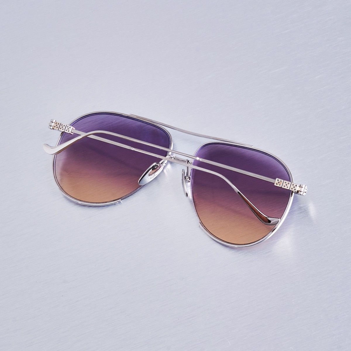 Chrome Hearts CHROME HEARTS STEPPIN' BLU II LAVENDER/SS SUNGLASSES Size ONE SIZE - 7 Thumbnail