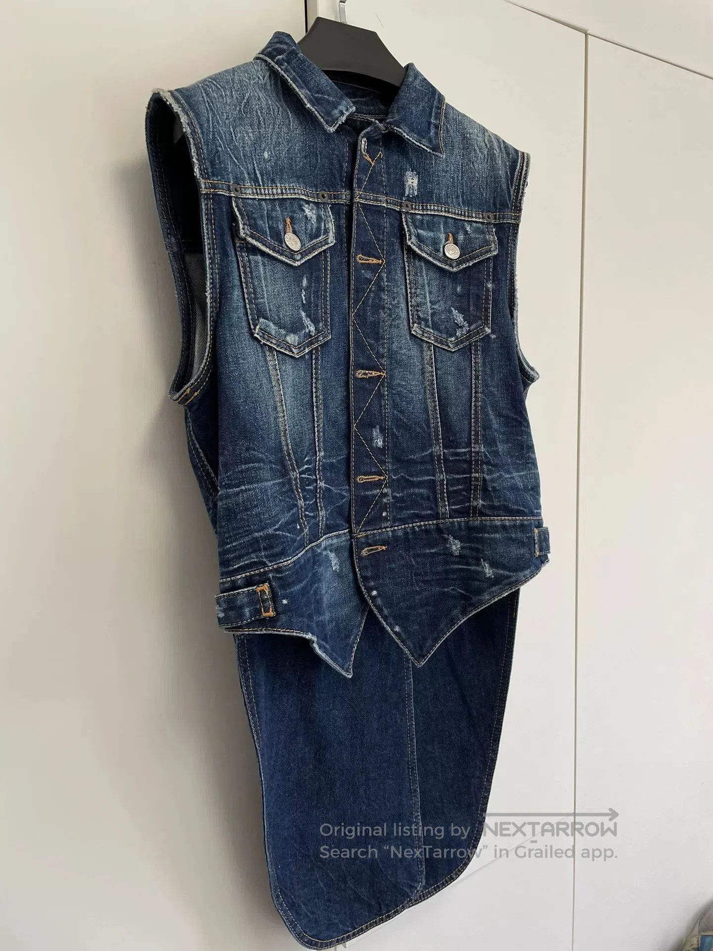 Dsquared2 DSQUARED2 Tuxedo Design Denim Vest. Size US S / EU 44-46 / 1 - 2 Thumbnail