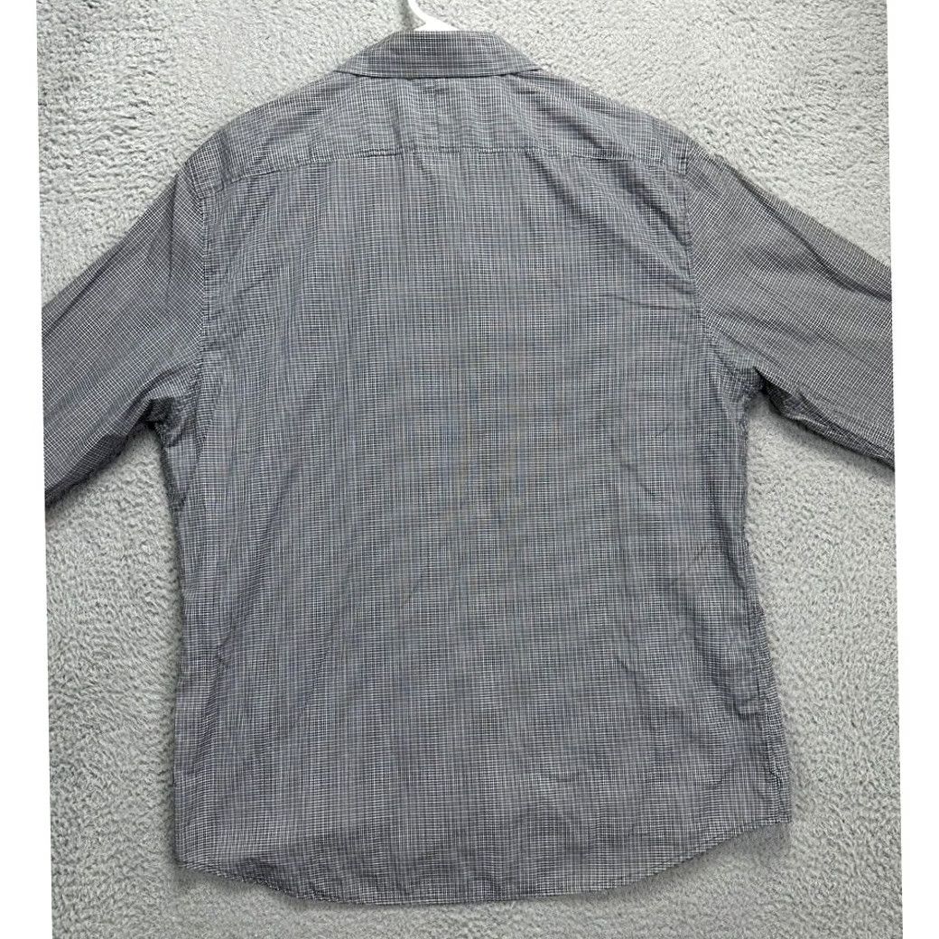 Theory THEORY Shirt Adult 2XL Black White Checkered Button Up Long Sleeve Casual Mens Size US XXL / EU 58 / 5 - 2 Thumbnail