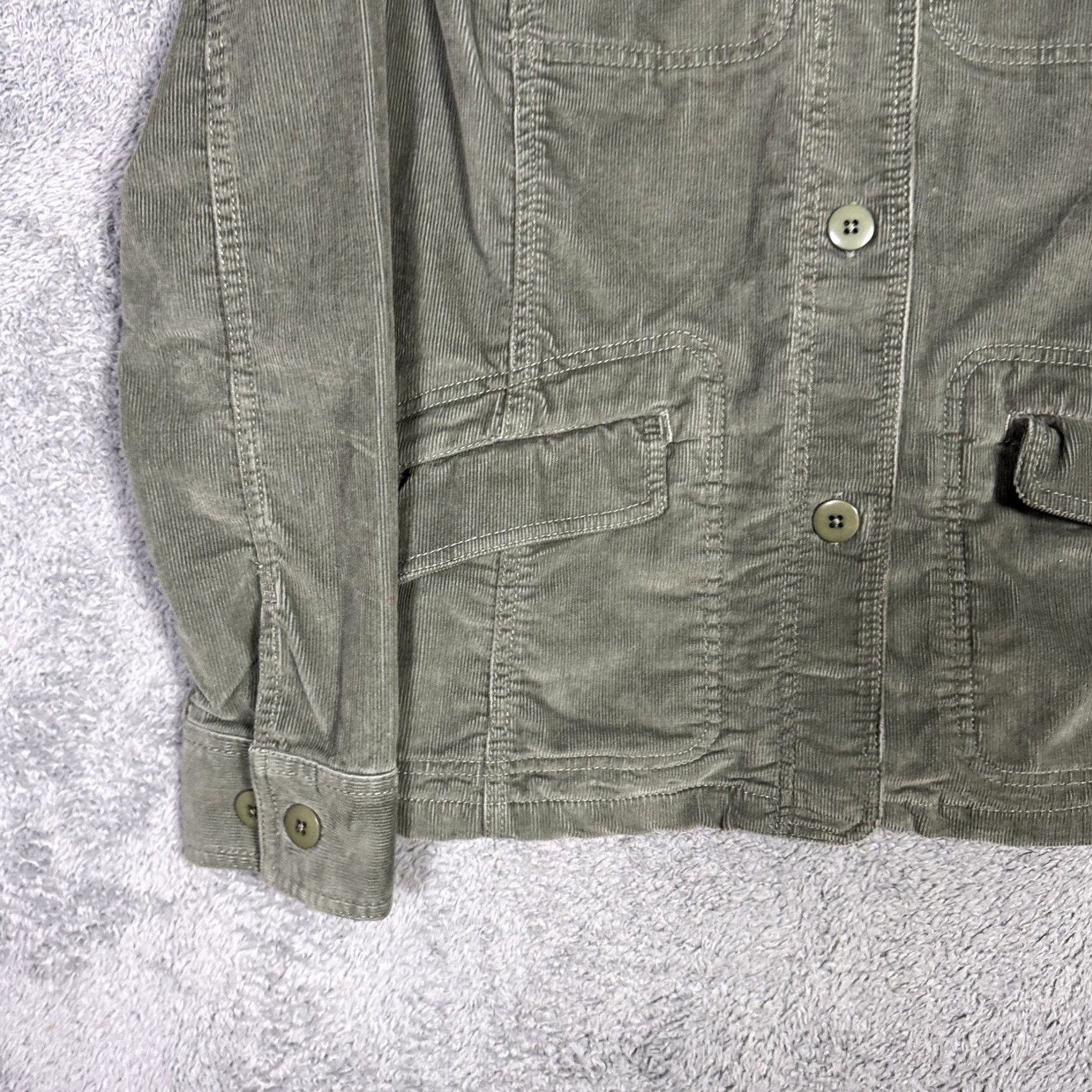 Vintage LL Bean Jacket Womens M Corduroy Chore Field Barn Cargo Coat Kennebec 282528 - Fall Style Size M / US 6-8 / IT 42-44 - 2 Thumbnail