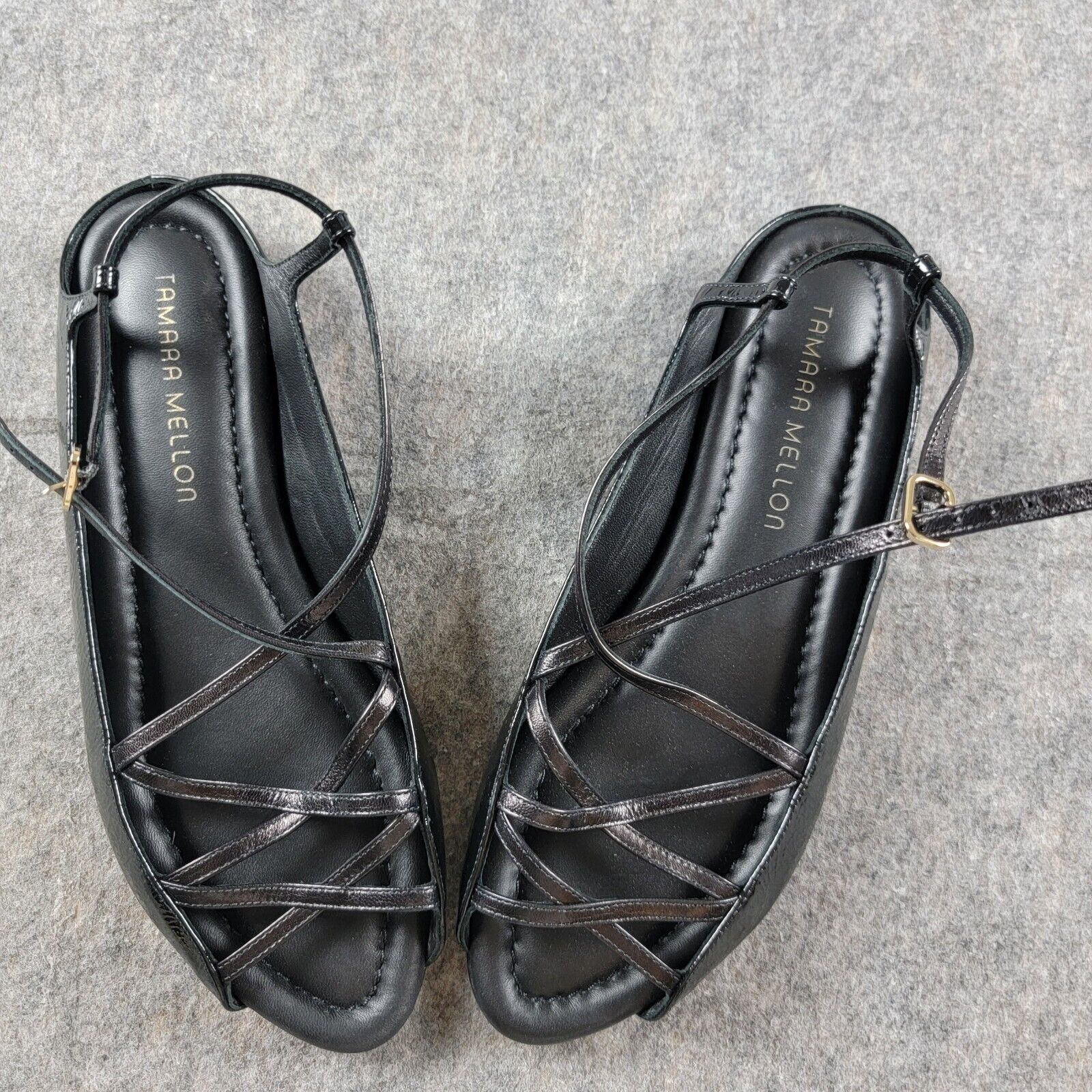 Tamara Mellon Tamara Mellon Napa Leather Ankle Strap Sandal Size US 8 / IT 38 - 6 Thumbnail