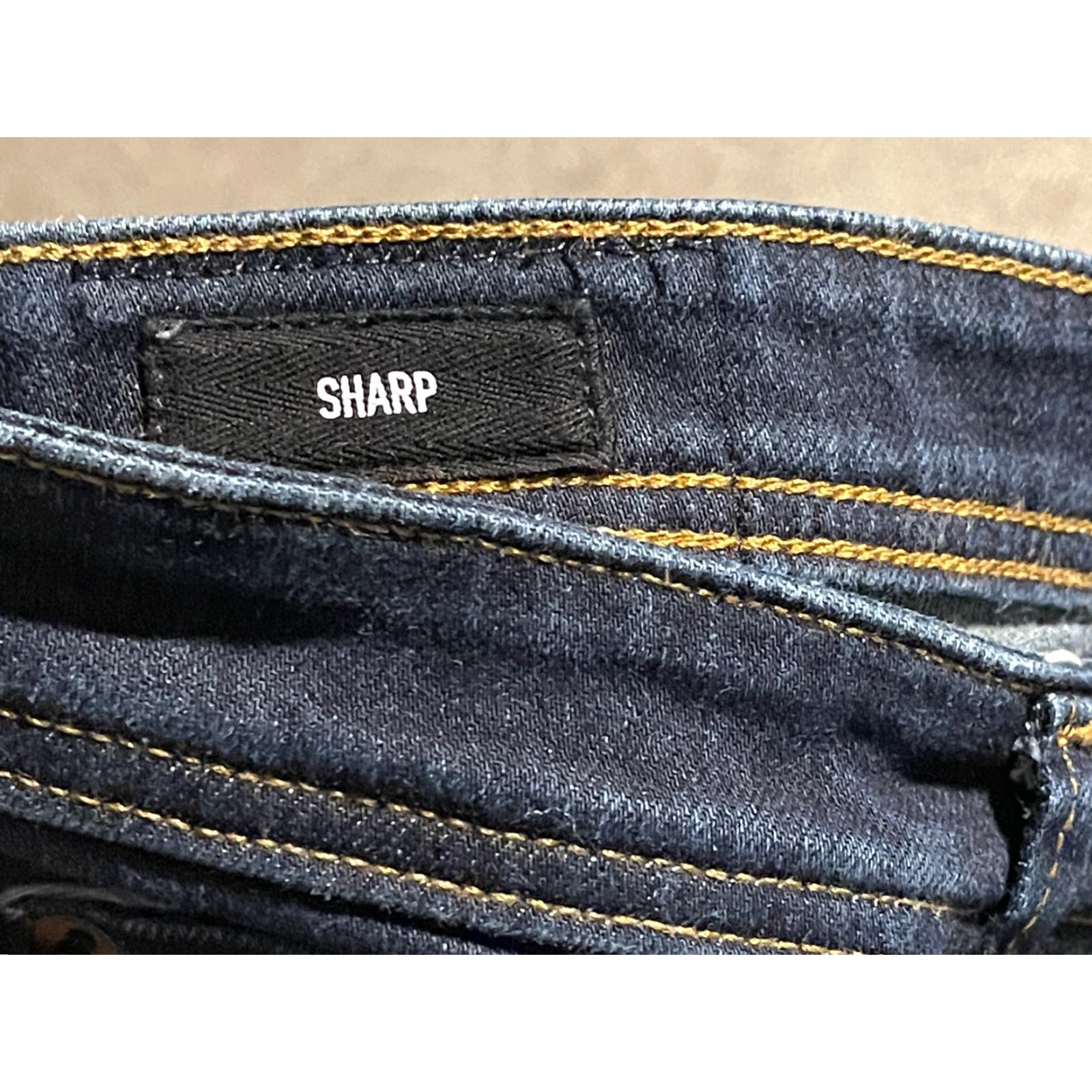 Vintage Revtown Jeans Mens Dark Blue Sharp Straight Leg 31x27 Mens Size US 31 - 3 Thumbnail