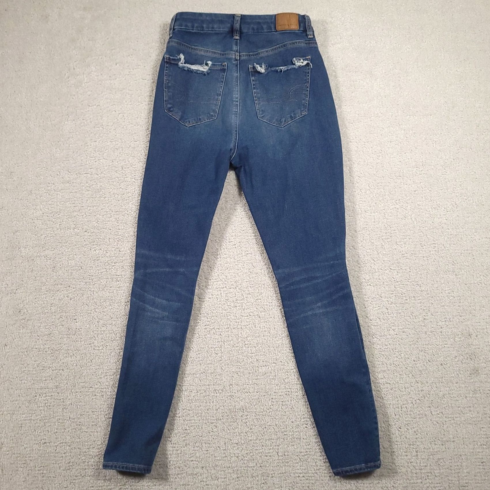 American Eagle Outfitters American Eagle The Dream Jean Distressed Jegging Size 2 Blue Stretch Jeans Regular Womens Jeans Distressed Stretch Blue 2 Size 26" / US 2 / IT 38 - 7 Thumbnail