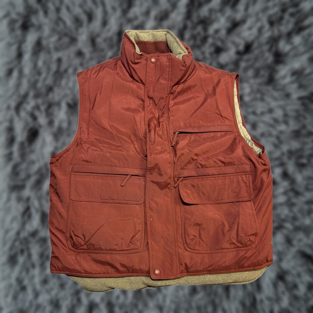 Vintage Cabela’s Men’s Premier Northern Goose Down Puffer Vest Zip Collared Stand-Up Orange L Regular Vest Mens > Size US L / EU 52-54 / 3 - 1 Thumbnail