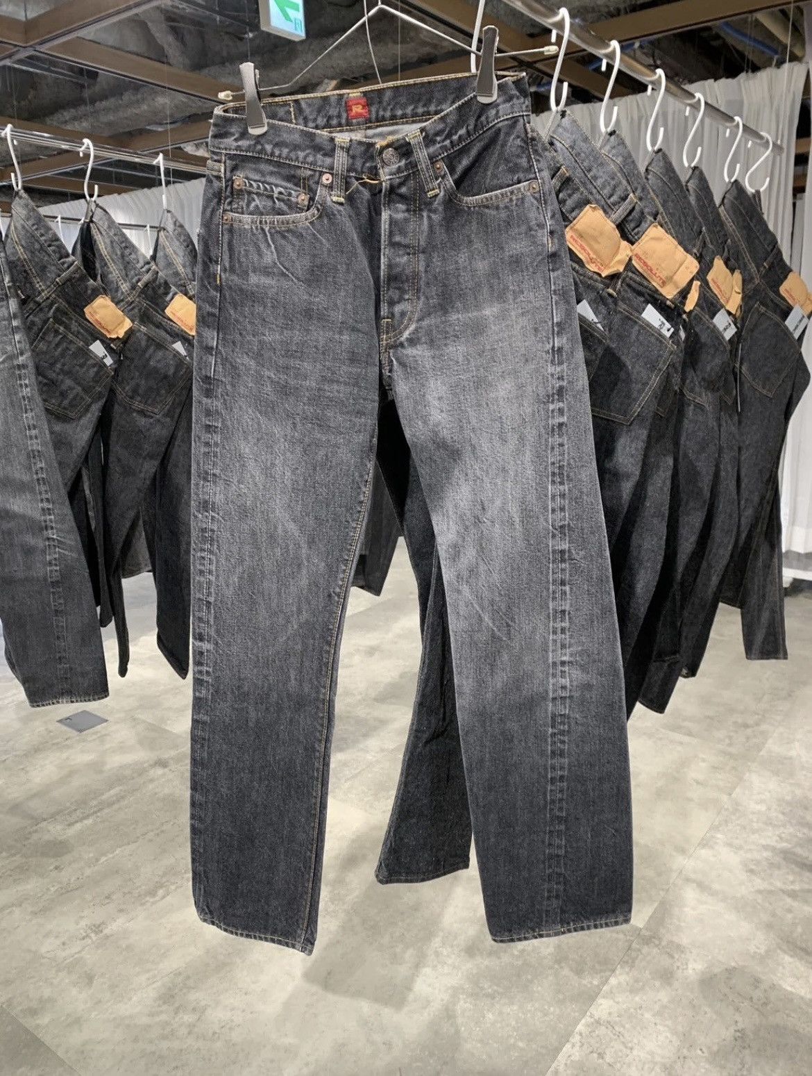 RESOLUTE Resolute GB714 WWll Straight Jeans Ghost Black 15th Ann (31) Size US 31 - 7 Thumbnail