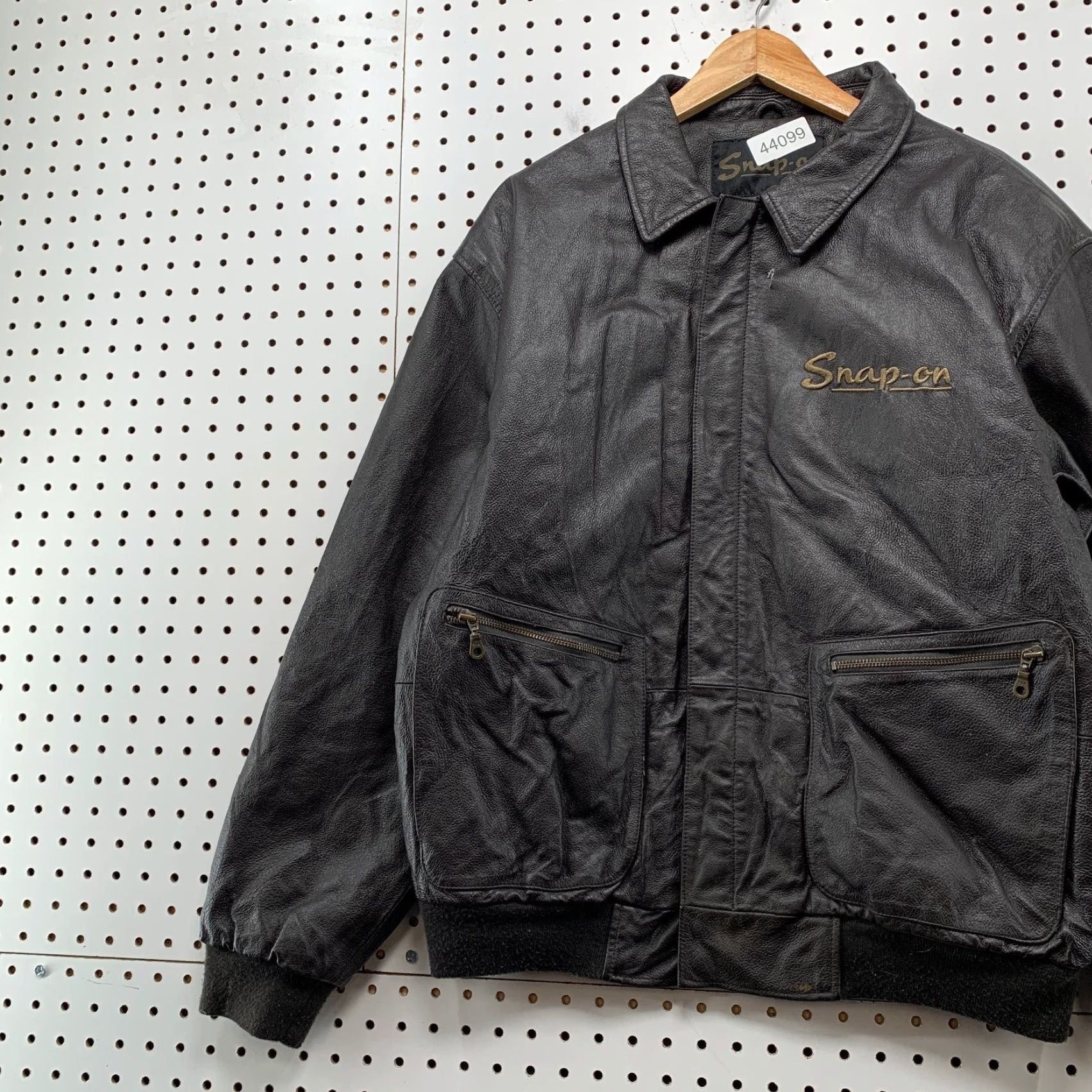 Vintage VINTAGE Snap-on Bomber Jacket Mens L Brown Embroidered Zipper Pocket Jacket Size US L / EU 52-54 / 3 - 3 Thumbnail