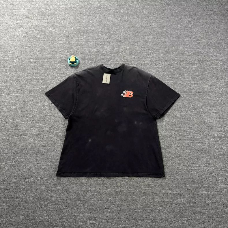 Balenciaga Black vintage flame short-sleeve
