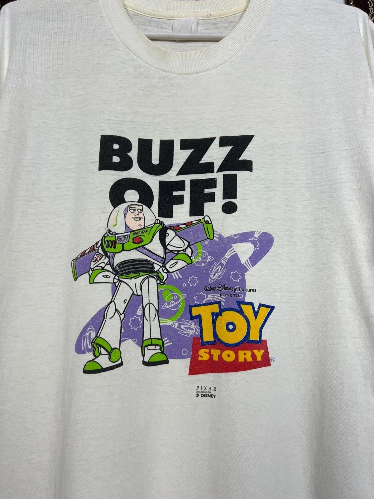 Vintage Vintage 90's Toy Story Buzz Lightyear Over Print Shirt Tee Size US L / EU 52-54 / 3 - 3 Thumbnail