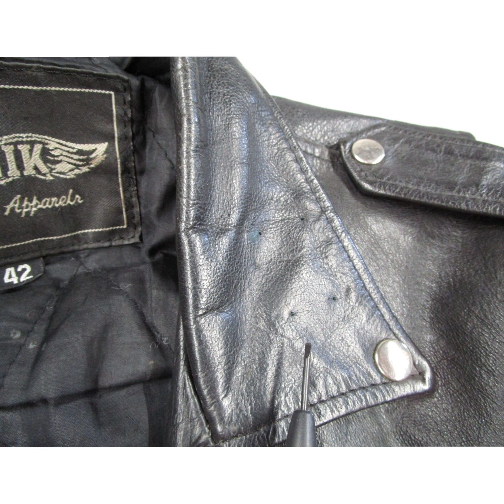 Vintage VINTAGE UNIK Leather Apparels Mens Black Leather Biker Jacket Belted Moto Size 42 Size US XS / EU 42 / 0 - 5 Thumbnail