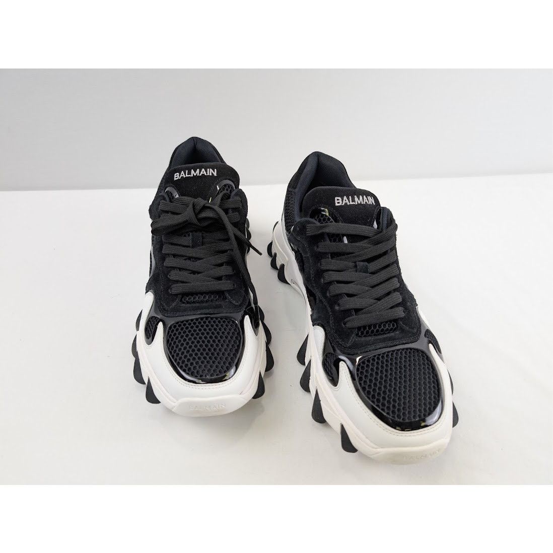 Balmain o1rshd1 Men's B-East Low-Top Sneakers in Black/White Size US 12 / EU 45 - 5 Thumbnail