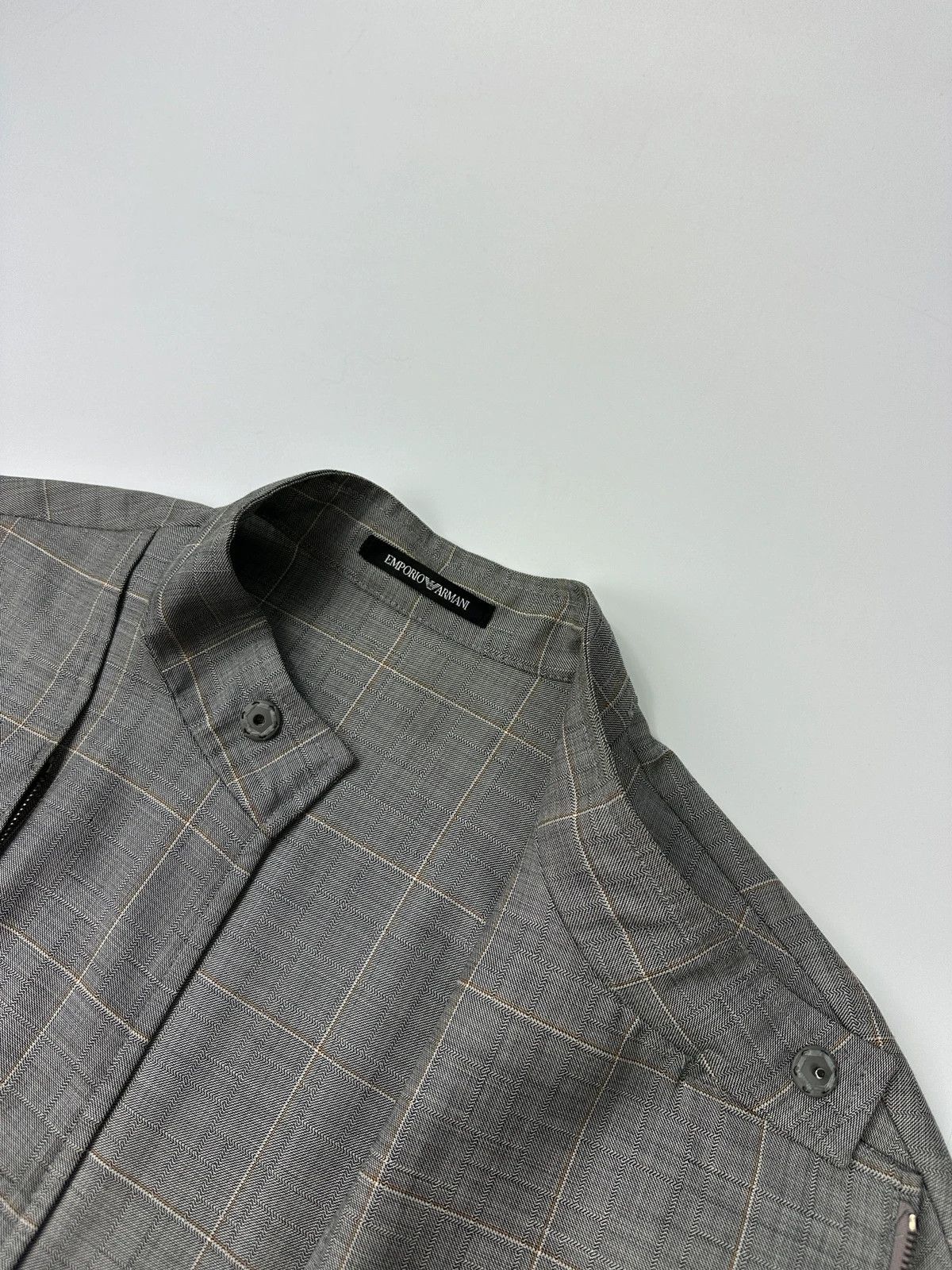 Emporio Armani Emporio Armani SS2020 Grey Wool Light Side Zip Jacket Size US L / EU 52-54 / 3 - 10 Thumbnail