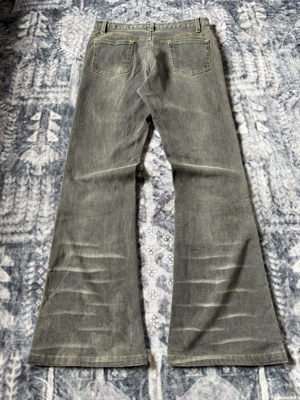 Le Grande Bleu (L.G.B.) Oririn Japan Claw Mark Flared Denim Pants Size US 27 - 2 Thumbnail