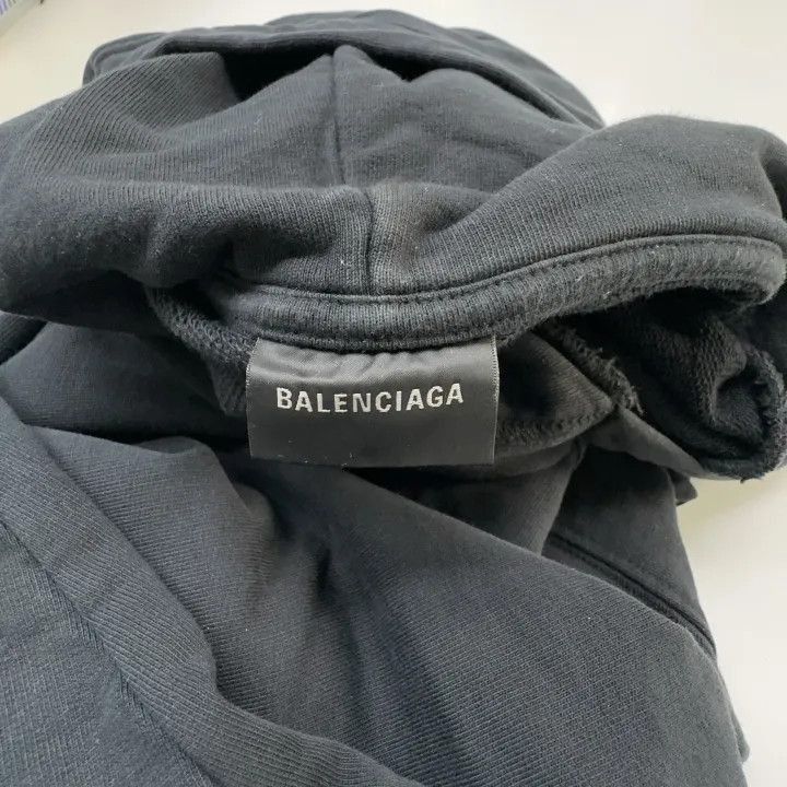 Balenciaga Balenciaga Women's Black Logo Hoodie 0079-2507 Size S / US 4 / IT 40 - 3 Thumbnail