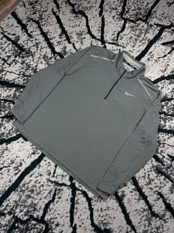 Nike Nike Dri Fit Halfzip Running Sweatshirt Gray XXL Size US XXL / EU 58 / 5 - 2 Thumbnail